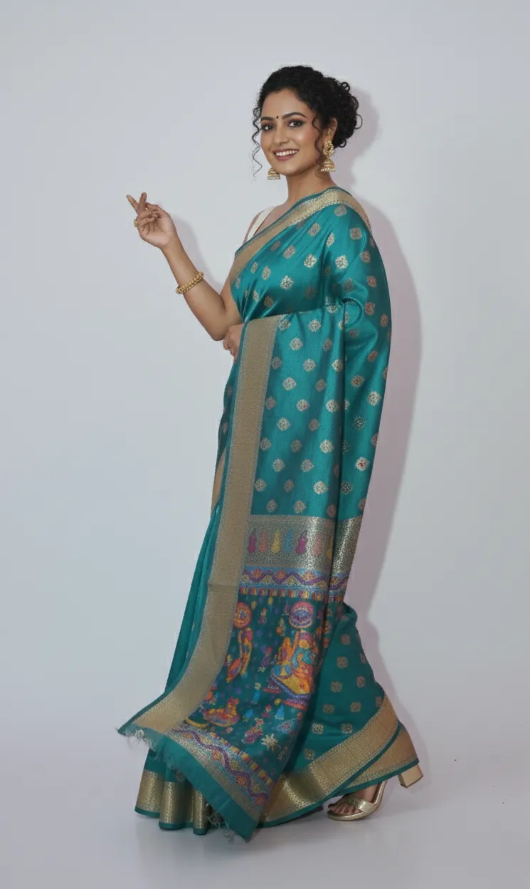 Harini Emerald Kanjivaram Silk Saree